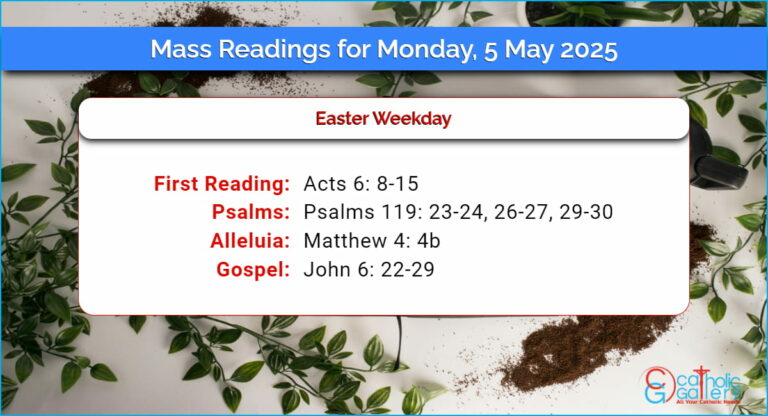 Daily Mass Readings for Monday, 5 May 2025