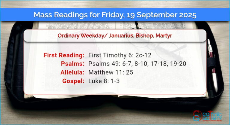 Daily Mass Readings for Friday, 19 September 2025