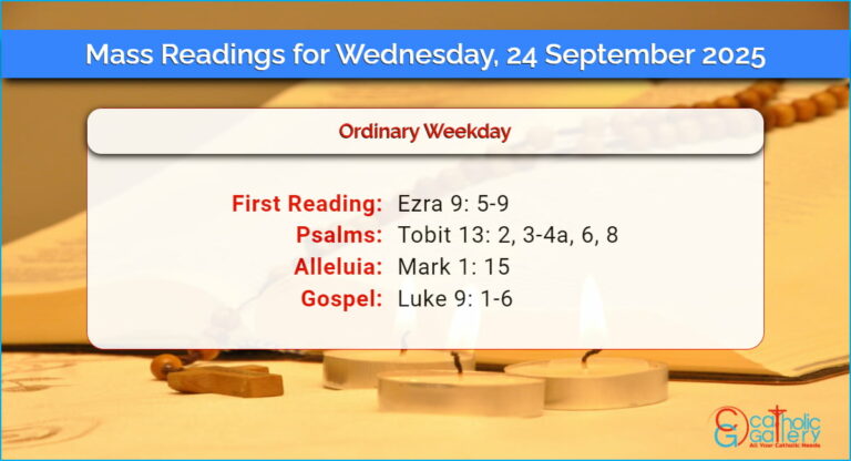 Daily Mass Readings for Wednesday, 24 September 2025