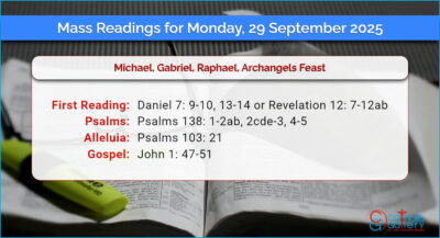 Daily Mass Readings for Monday, 29 September 2025