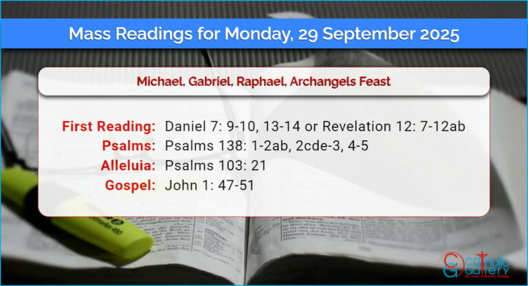 Daily Mass Readings for Monday, 29 September 2025