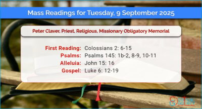 Daily Mass Readings for Tuesday, 9 September 2025