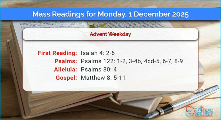 Daily Mass Readings for Monday, 1 December 2025