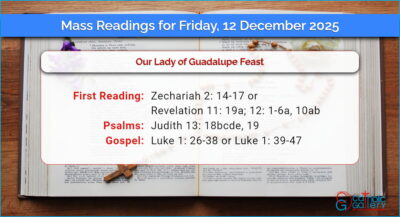 Daily Mass Readings for Friday, 12 December 2025