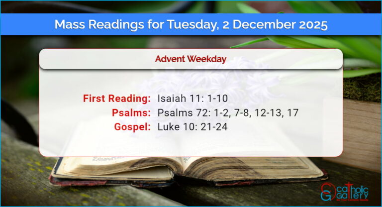 Daily Mass Readings for Tuesday, 2 December 2025