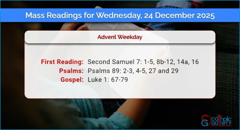 Daily Mass Readings for Wednesday, 24 December 2025