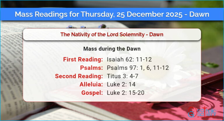 Daily Mass Readings for Thursday, 25 December 2025 – Dawn