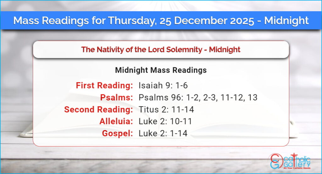 Daily Mass Readings for Thursday, 25 December 2025 Midnight