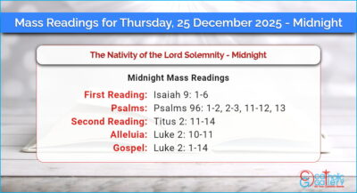 Daily Mass Readings for Thursday, 25 December 2025 – Midnight