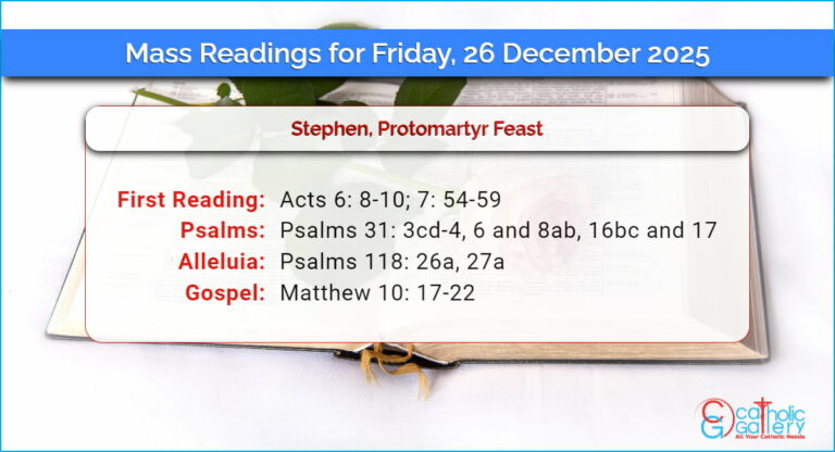 Daily Mass Readings for Friday, 26 December 2025