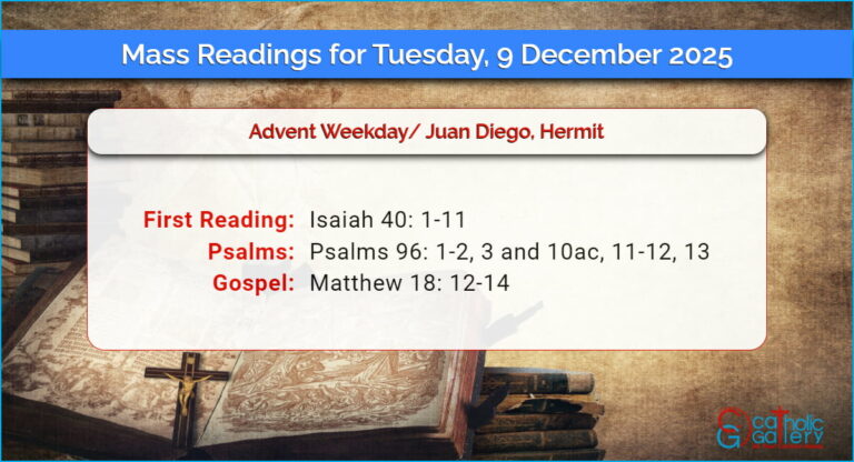 Daily Mass Readings for Tuesday, 9 December 2025