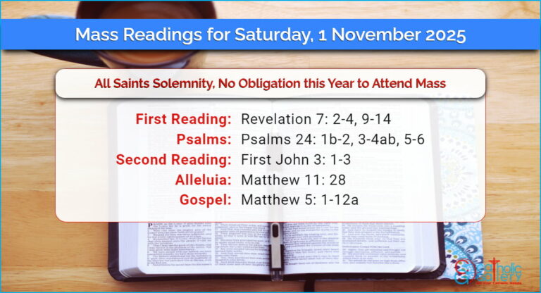 Daily Mass Readings for Saturday, 1 November 2025