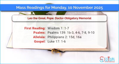 Daily Mass Readings for Monday, 10 November 2025