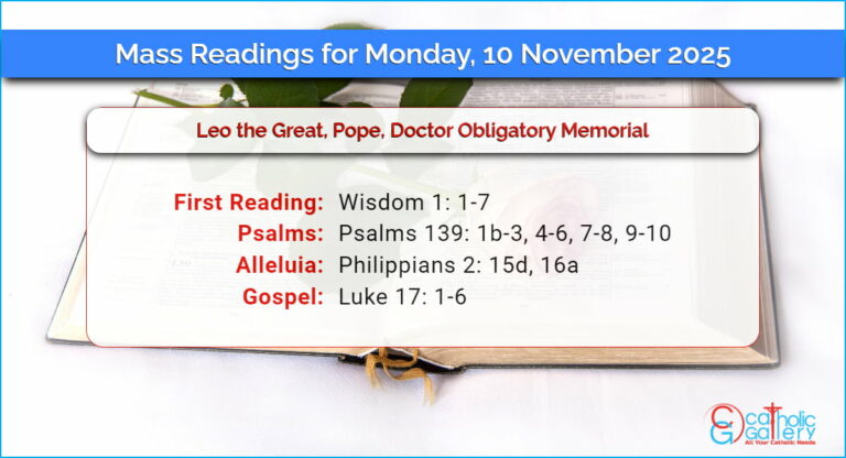 Daily Mass Readings for Monday, 10 November 2025
