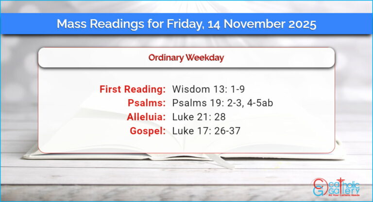 Daily Mass Readings for Friday, 14 November 2025