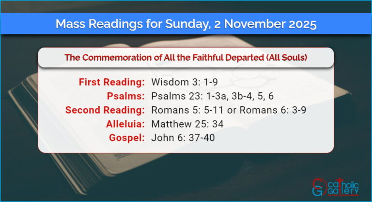 Daily Mass Readings for Sunday, 2 November 2025