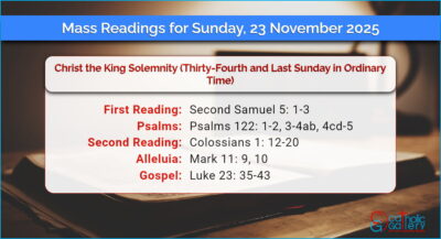 Daily Mass Readings for Sunday, 23 November 2025