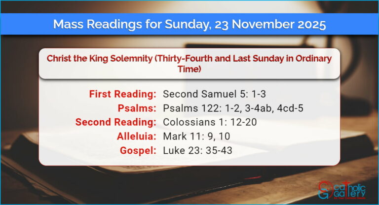 Daily Mass Readings for Sunday, 23 November 2025