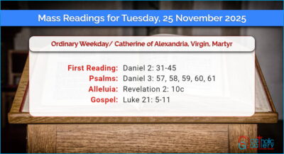 Daily Mass Readings for Tuesday, 25 November 2025