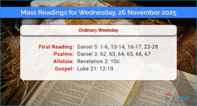 Daily Mass Readings for Wednesday, 26 November 2025