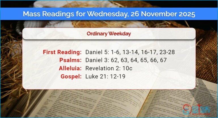 Daily Mass Readings for Wednesday, 26 November 2025