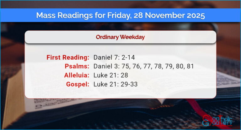 Daily Mass Readings for Friday, 28 November 2025