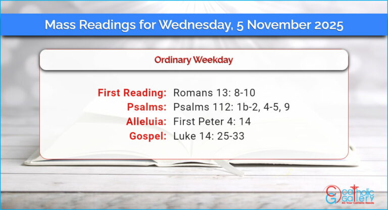 Daily Mass Readings for Wednesday, 5 November 2025