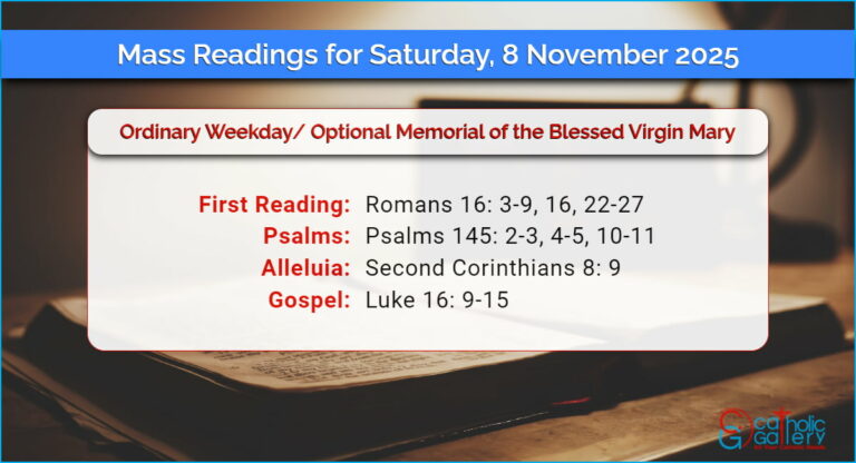 Daily Mass Readings for Saturday, 8 November 2025