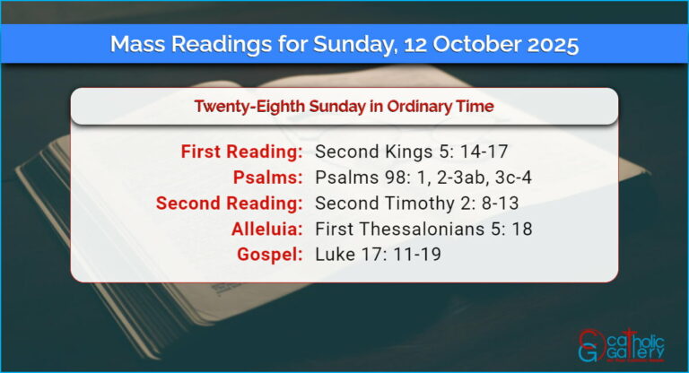Daily Mass Readings for Sunday, 12 October 2025