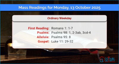 Daily Mass Readings for Monday, 13 October 2025