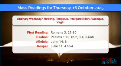 Daily Mass Readings for Thursday, 16 October 2025