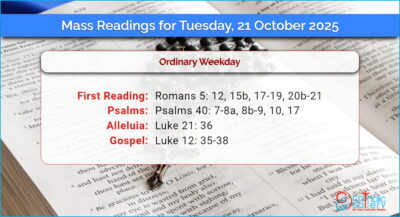 Daily Mass Readings for Tuesday, 21 October 2025