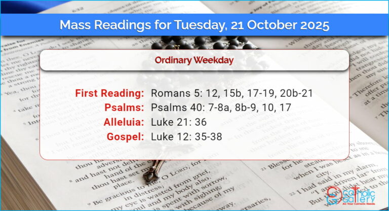 Daily Mass Readings for Tuesday, 21 October 2025