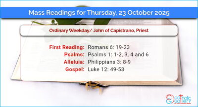 Daily Mass Readings for Thursday, 23 October 2025