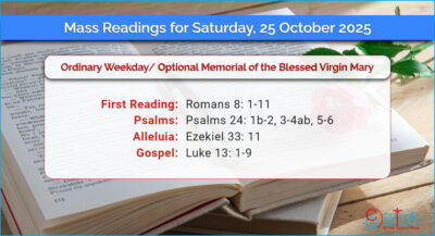 Daily Mass Readings for Saturday, 25 October 2025