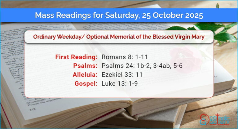 Daily Mass Readings for Saturday, 25 October 2025