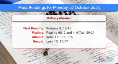 Daily Mass Readings for Monday, 27 October 2025