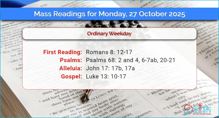 Daily Mass Readings for Monday, 27 October 2025