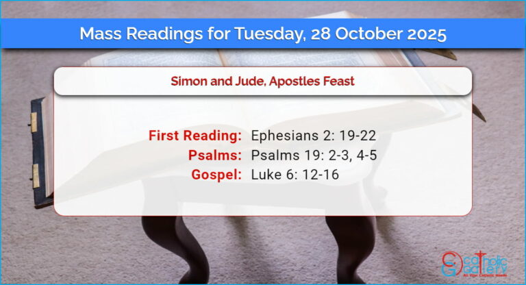 Daily Mass Readings for Tuesday, 28 October 2025