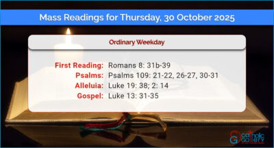 Daily Mass Readings for Thursday, 30 October 2025