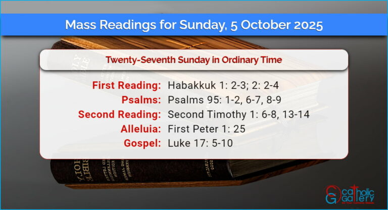 Daily Mass Readings for Sunday, 5 October 2025