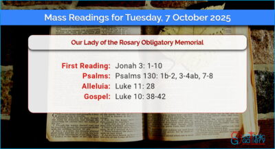 Daily Mass Readings for Tuesday, 7 October 2025
