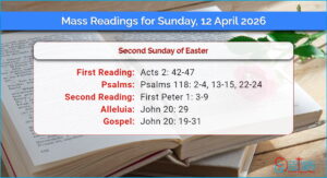Daily Mass Readings for Sunday, 12 April 2026