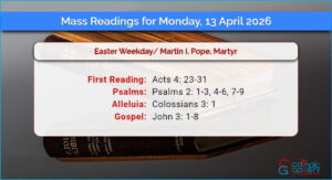 Daily Mass Readings for Monday, 13 April 2026