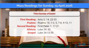 Daily Mass Readings for Sunday, 19 April 2026