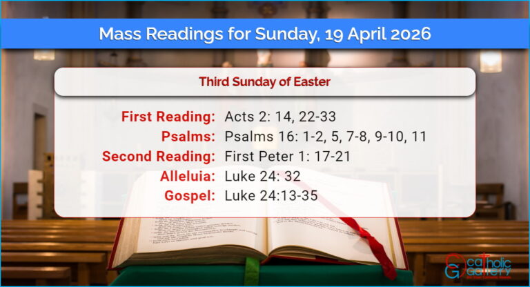 Daily Mass Readings for Sunday, 19 April 2026
