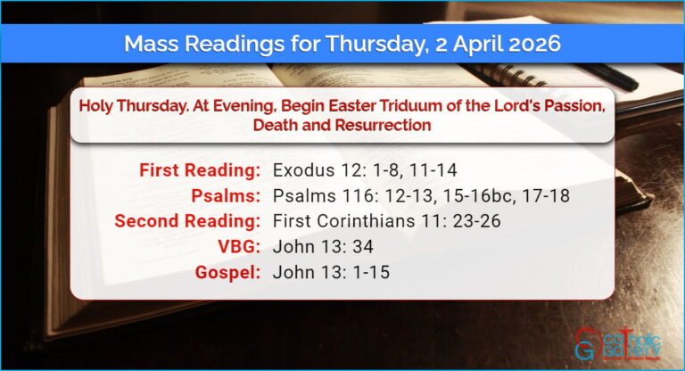 Daily Mass Readings for Thursday, 2 April 2026