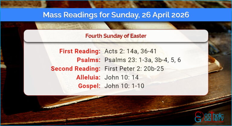 Daily Mass Readings for Sunday, 26 April 2026