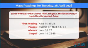 Daily Mass Readings for Tuesday, 28 April 2026