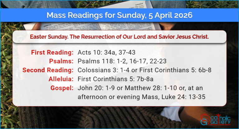 Daily Mass Readings for Sunday, 5 April 2026